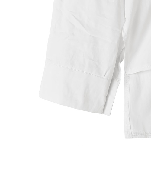 STYLE DELI(スタイルデリ)の「【BLK001】前後差ヘムラインビッグシャツ(シャツ/ブラウス・レディース・ホワイト/ブラック・FREE)」の17枚目の写真