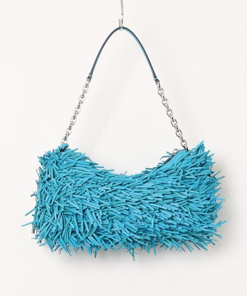 MICHAEL KORS(マイケルコース)の「NOLITA フリンジ レザー ポシェット ショルダーバッグ ミディアム(ショルダーバッグ・レディース・ブルー系・FREE)」の5枚目の写真
