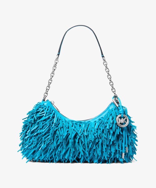 MICHAEL KORS(マイケルコース)の「NOLITA フリンジ レザー ポシェット ショルダーバッグ ミディアム(ショルダーバッグ・レディース・ブルー系・FREE)」の1枚目の写真
