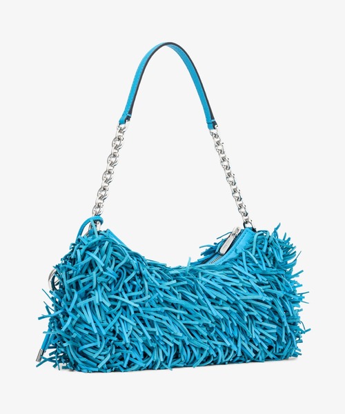 MICHAEL KORS(マイケルコース)の「NOLITA フリンジ レザー ポシェット ショルダーバッグ ミディアム(ショルダーバッグ・レディース・ブルー系・FREE)」の4枚目の写真