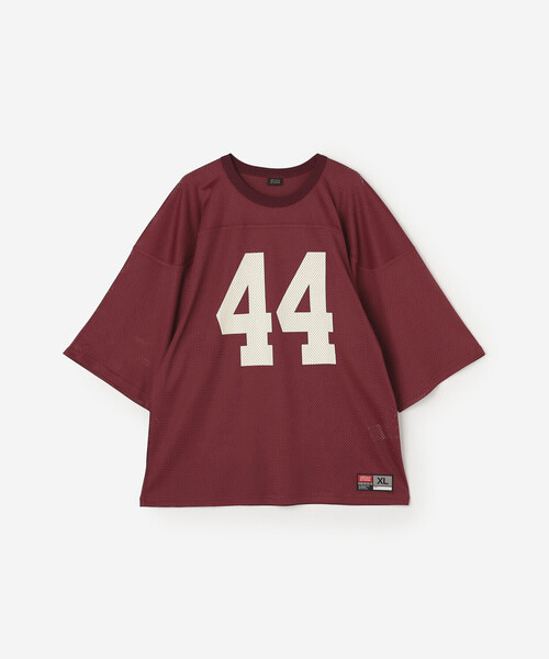 SEDAN ALL-PURPOSE(セダンオールパーパス)の「SEDAN ALL-PURPOSE | メッシュ フットボールTシャツ MEN(Tシャツ/カットソー・メンズ・ネイビー/ワイン・L/M/XL)」の2枚目の写真