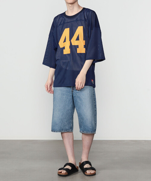 SEDAN ALL-PURPOSE(セダンオールパーパス)の「SEDAN ALL-PURPOSE | メッシュ フットボールTシャツ MEN(Tシャツ/カットソー・メンズ・ネイビー/ワイン・L/M/XL)」の4枚目の写真