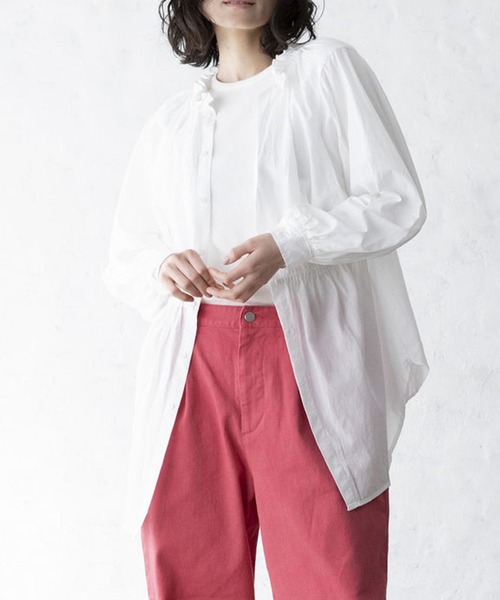 SETUP7(セットアップセブン)の「【ARCH&LINE】2WAY FRILL BLOUSE(シャツ/ブラウス・レディース・アイボリー/ホワイト・1/2)」の1枚目の写真