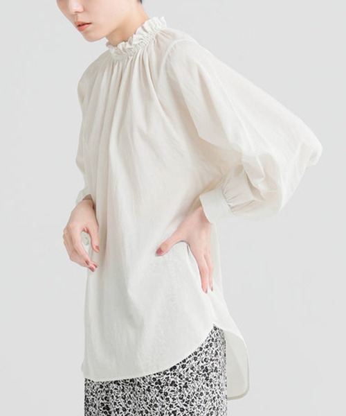 SETUP7(セットアップセブン)の「【ARCH&LINE】2WAY FRILL BLOUSE(シャツ/ブラウス・レディース・アイボリー/ホワイト・1/2)」の2枚目の写真