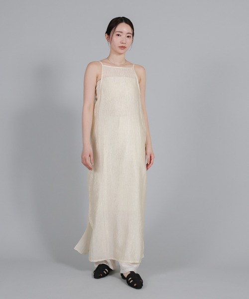 select MOCA Et（セレクトモカエト）の「【Et】Crepe Camisole Onepiece（ワンピース・レディース・ブラック/アイボリー・FREE）」の3枚目の写真