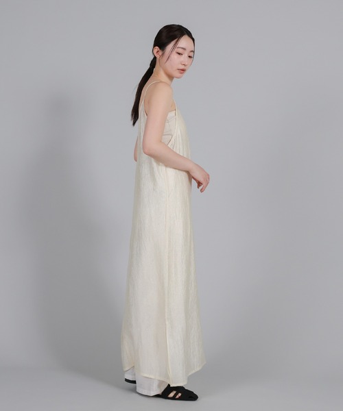 select MOCA Et（セレクトモカエト）の「【Et】Crepe Camisole Onepiece（ワンピース・レディース・ブラック/アイボリー・FREE）」の6枚目の写真