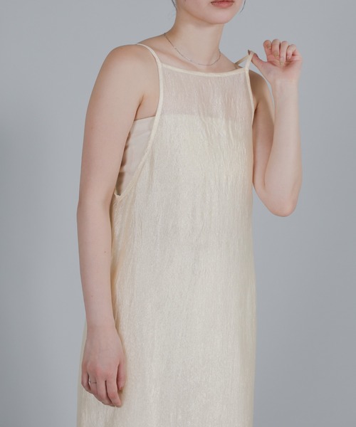 select MOCA Et（セレクトモカエト）の「【Et】Crepe Camisole Onepiece（ワンピース・レディース・ブラック/アイボリー・FREE）」の9枚目の写真