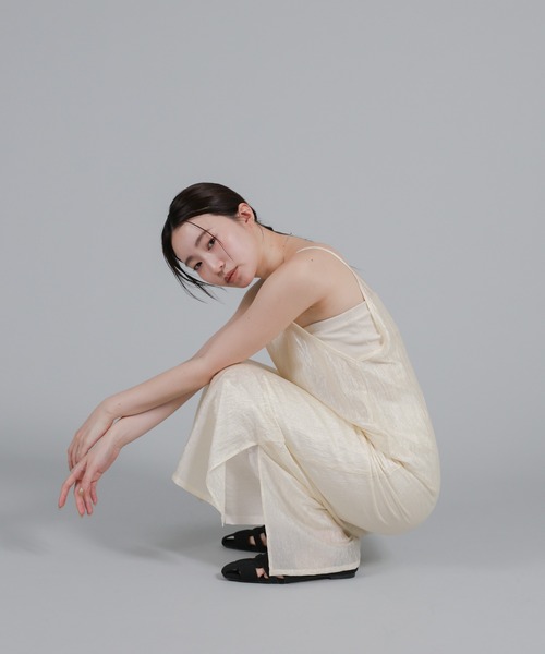 select MOCA Et（セレクトモカエト）の「【Et】Crepe Camisole Onepiece（ワンピース・レディース・ブラック/アイボリー・FREE）」の10枚目の写真