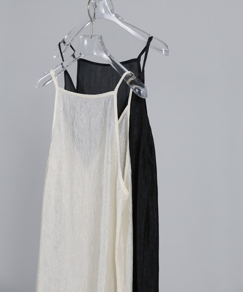 select MOCA Et（セレクトモカエト）の「【Et】Crepe Camisole Onepiece（ワンピース・レディース・ブラック/アイボリー・FREE）」の14枚目の写真