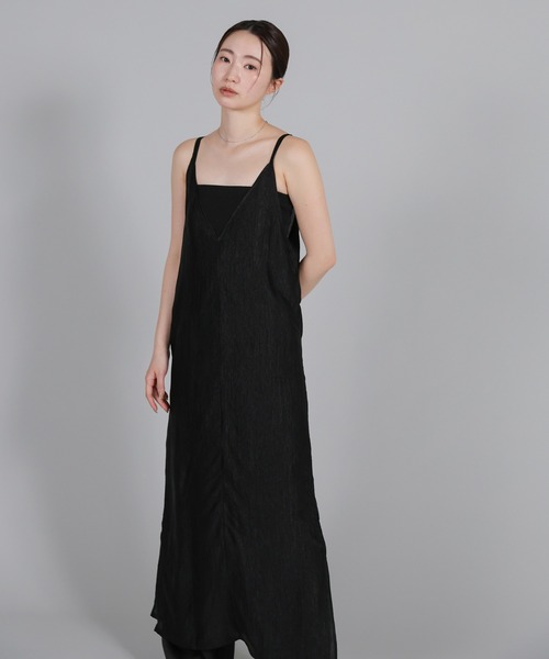 select MOCA Et（セレクトモカエト）の「【Et】Crepe Camisole Onepiece（ワンピース・レディース・ブラック/アイボリー・FREE）」の17枚目の写真