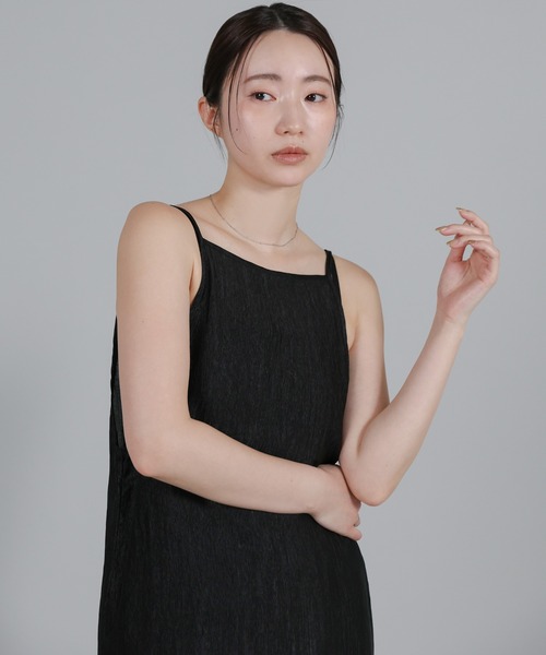 select MOCA Et（セレクトモカエト）の「【Et】Crepe Camisole Onepiece（ワンピース・レディース・ブラック/アイボリー・FREE）」の18枚目の写真