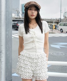 WEGO/ヴィンテージライクレースアップT