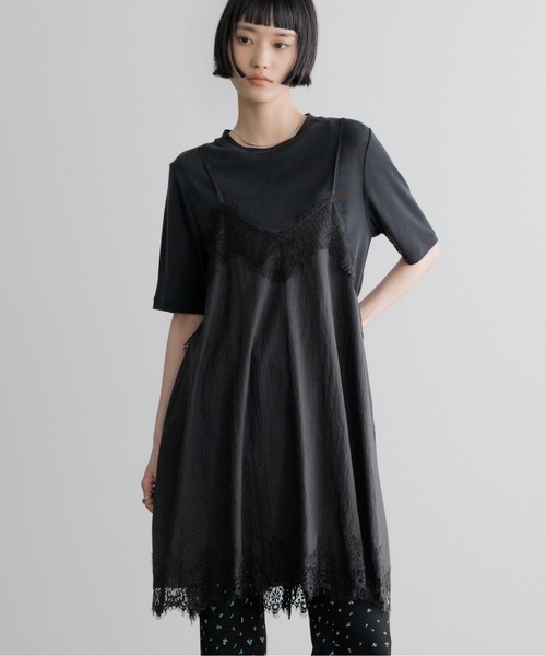 LOWRYS FARM（ローリーズファーム）の「ビンテージレースミニワンピース 708799（ワンピース・レディース・ブラック系その他/ホワイト/ブラック/ホワイト系その他6/アイボリー・FREE）」の4枚目の写真