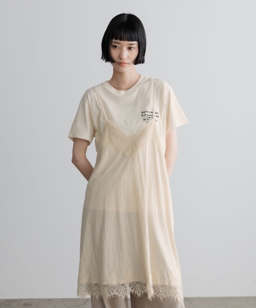 LOWRYS FARM（ローリーズファーム）の「ビンテージレースミニワンピース 708799（ワンピース・レディース・ブラック系その他/ホワイト/ブラック/ホワイト系その他6/アイボリー・FREE）」の8枚目の写真