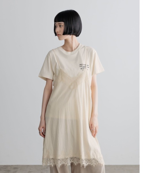 LOWRYS FARM（ローリーズファーム）の「ビンテージレースミニワンピース 708799（ワンピース・レディース・ブラック系その他/ホワイト/ブラック/ホワイト系その他6/アイボリー・FREE）」の9枚目の写真