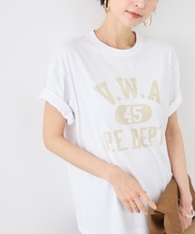 【Champion/チャンピオン別注】アソートロゴプリントオーバーサイズTシャツ/リンクコーデ