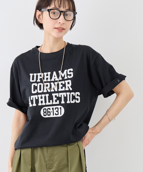 Champion（チャンピオン）の「【Champion/チャンピオン別注】アソートロゴプリントオーバーサイズTシャツ/リンクコーデ（Tシャツ/カットソー・レディース・ブラック系その他/ブラック/ホワイト系その他/ホワイト系その他2・FREE）」の4枚目の写真
