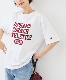 【Champion/チャンピオン別注】アソートロゴプリントオーバーサイズTシャツ/リンクコーデ
