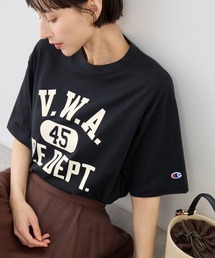 【Champion/チャンピオン別注】アソートロゴプリントオーバーサイズTシャツ/リンクコーデ