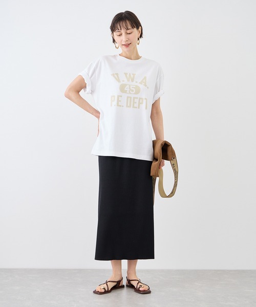 Champion（チャンピオン）の「【Champion/チャンピオン別注】アソートロゴプリントオーバーサイズTシャツ/リンクコーデ（Tシャツ/カットソー・レディース・ブラック系その他/ブラック/ホワイト系その他/ホワイト系その他2・FREE）」の17枚目の写真