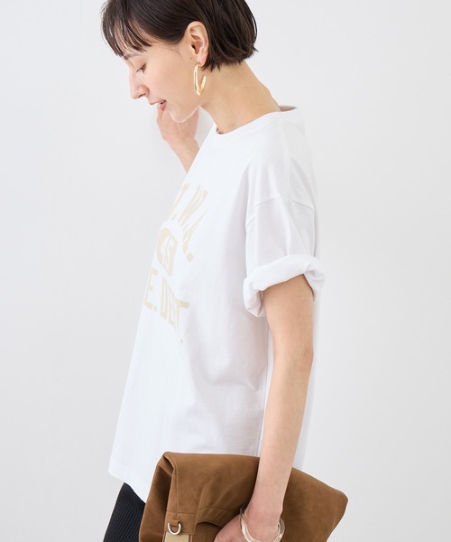 Champion（チャンピオン）の「【Champion/チャンピオン別注】アソートロゴプリントオーバーサイズTシャツ/リンクコーデ（Tシャツ/カットソー・レディース・ブラック系その他/ブラック/ホワイト系その他/ホワイト系その他2・FREE）」の20枚目の写真