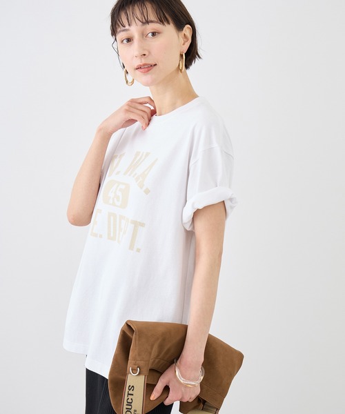 Champion（チャンピオン）の「【Champion/チャンピオン別注】アソートロゴプリントオーバーサイズTシャツ/リンクコーデ（Tシャツ/カットソー・レディース・ブラック系その他/ブラック/ホワイト系その他/ホワイト系その他2・FREE）」の21枚目の写真