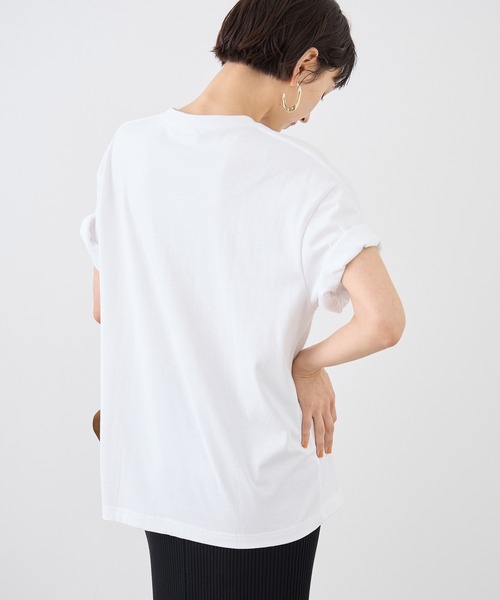 Champion（チャンピオン）の「【Champion/チャンピオン別注】アソートロゴプリントオーバーサイズTシャツ/リンクコーデ（Tシャツ/カットソー・レディース・ブラック系その他/ブラック/ホワイト系その他/ホワイト系その他2・FREE）」の22枚目の写真