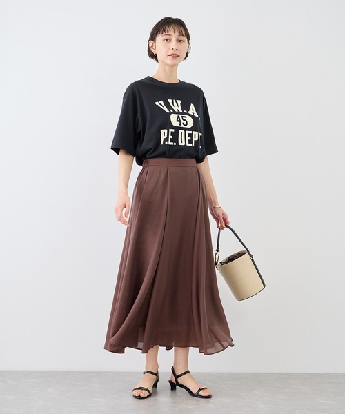 Champion（チャンピオン）の「【Champion/チャンピオン別注】アソートロゴプリントオーバーサイズTシャツ/リンクコーデ（Tシャツ/カットソー・レディース・ブラック系その他/ブラック/ホワイト系その他/ホワイト系その他2・FREE）」の5枚目の写真