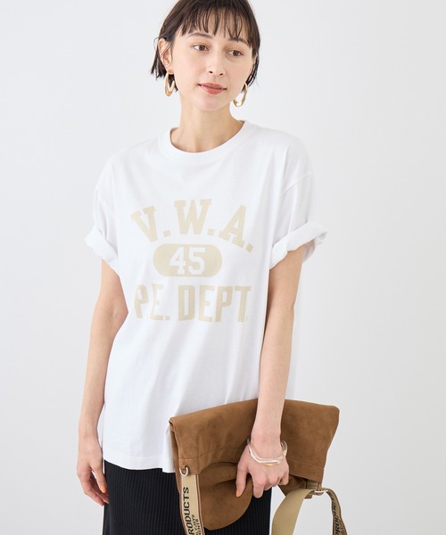 Champion（チャンピオン）の「【Champion/チャンピオン別注】アソートロゴプリントオーバーサイズTシャツ/リンクコーデ（Tシャツ/カットソー・レディース・ブラック系その他/ブラック/ホワイト系その他/ホワイト系その他2・FREE）」の19枚目の写真