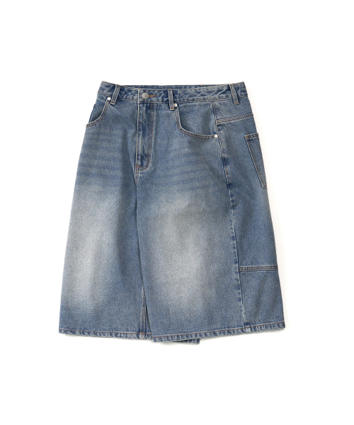 EXCONTAINER（エックスコンテナ）の「インシジョン バミューダデニムパンツ (ブルー)（その他パンツ・メンズ・その他・MEDIUM/LARGE/X-LARGE/SMALL）」の3枚目の写真
