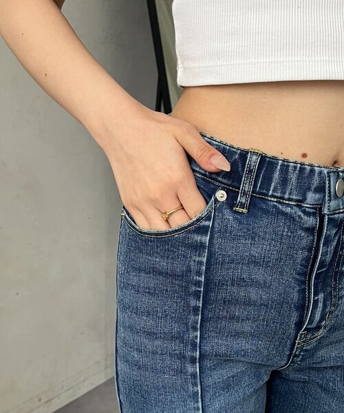 prose verse(プロズヴェール)の「フロントスリットストレッチデニムパンツ(デニムパンツ・レディース・ブルー・PL/PM/LARGE/MEDIUM/TL)」の9枚目の写真