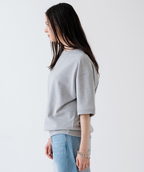 SIDEWAY STANCE(サイドウェイスタンス)の「【SIDEWAY STANCE】Vガゼット クルーネック ライトスウェット 半袖トレーナーTシャツ(スウェット・メンズ・ネイビー/杢グレー/ブラック・MEDIUM/SMALL/X-LARGE/LARGE)」の20枚目の写真