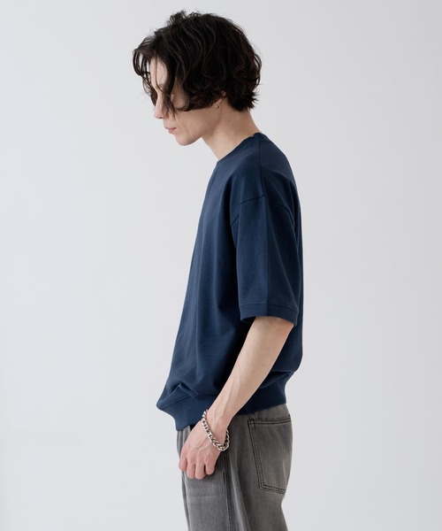 SIDEWAY STANCE(サイドウェイスタンス)の「【SIDEWAY STANCE】Vガゼット クルーネック ライトスウェット 半袖トレーナーTシャツ(スウェット・メンズ・ネイビー/杢グレー/ブラック・MEDIUM/SMALL/X-LARGE/LARGE)」の12枚目の写真