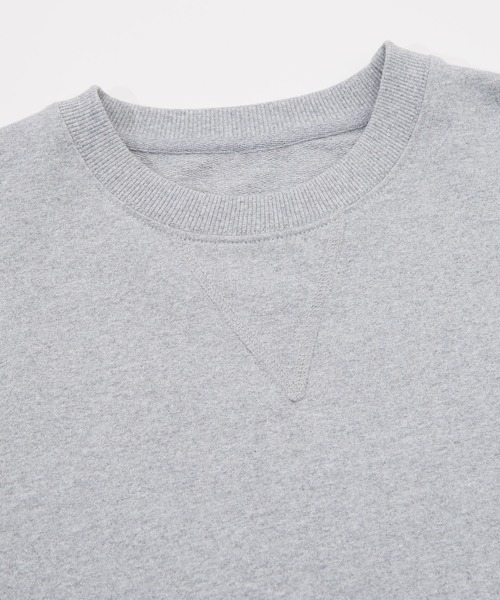 SIDEWAY STANCE(サイドウェイスタンス)の「【SIDEWAY STANCE】Vガゼット クルーネック ライトスウェット 半袖トレーナーTシャツ(スウェット・メンズ・ネイビー/杢グレー/ブラック・MEDIUM/SMALL/X-LARGE/LARGE)」の4枚目の写真