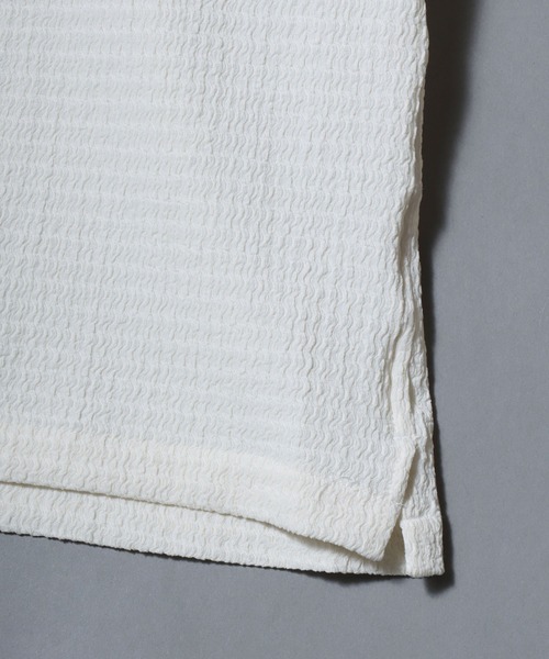 ANPAS(アンパス)の「Short-Sleeve Crepe-Texture Shirt / 楊柳半袖シャツ メンズ トップス クレープシャツ(シャツ/ブラウス・メンズ・ブラック/チャコールグレー/ホワイト・L/M)」の15枚目の写真