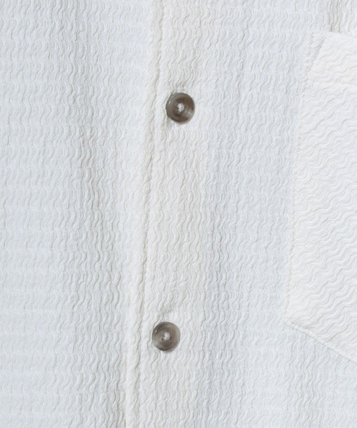 ANPAS(アンパス)の「Short-Sleeve Crepe-Texture Shirt / 楊柳半袖シャツ メンズ トップス クレープシャツ(シャツ/ブラウス・メンズ・ブラック/チャコールグレー/ホワイト・L/M)」の16枚目の写真