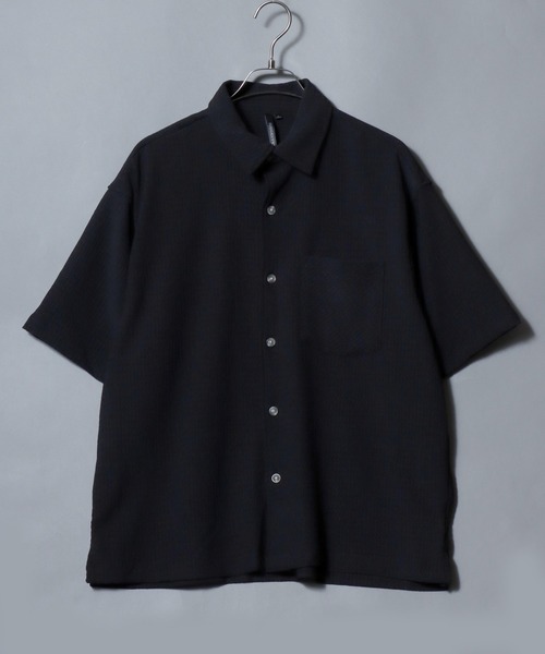 ANPAS(アンパス)の「Short-Sleeve Crepe-Texture Shirt / 楊柳半袖シャツ メンズ トップス クレープシャツ(シャツ/ブラウス・メンズ・ブラック/チャコールグレー/ホワイト・L/M)」の7枚目の写真