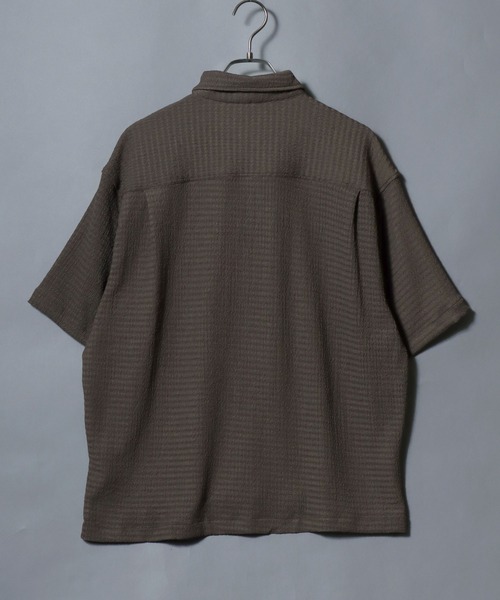 ANPAS(アンパス)の「Short-Sleeve Crepe-Texture Shirt / 楊柳半袖シャツ メンズ トップス クレープシャツ(シャツ/ブラウス・メンズ・ブラック/チャコールグレー/ホワイト・L/M)」の11枚目の写真