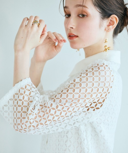 Audie a Muses(オーディアミューズ)の「【人気のため追加】ラグジュアリーレースワンピース(ワンピース・レディース・オフホワイト/ブラック・38/40/42)」の21枚目の写真