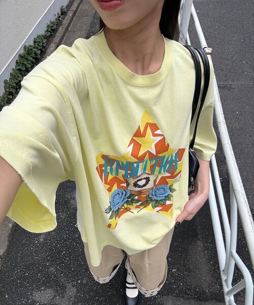 RePRODUCTION LABEL(リプロダクションレーベル)の「【RePRODUCTION LABEL / リプロダクションレーベル】アソートヴィンテージフェードTEE(Tシャツ/カットソー・レディース・カーキ/ブラック系その他2/ローズ/ブラック系その他3/シルバー/オフホワイト/グレー/チャコールグレー/ブルー/レモンイエロー/イエロー/ダークブルー/レッド/ピンク/ブラック/ネイビー/ブルー系その他/ブラック系その他・FREE/X-SMALL)」の13枚目の写真