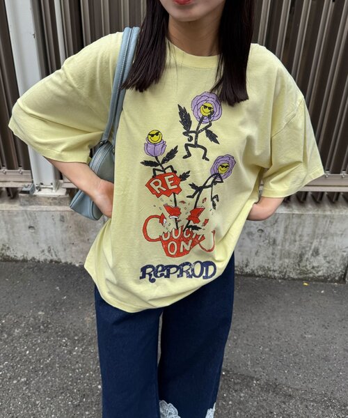 RePRODUCTION LABEL(リプロダクションレーベル)の「【RePRODUCTION LABEL / リプロダクションレーベル】アソートヴィンテージフェードTEE(Tシャツ/カットソー・レディース・カーキ/ブラック系その他2/ローズ/ブラック系その他3/シルバー/オフホワイト/グレー/チャコールグレー/ブルー/レモンイエロー/イエロー/ダークブルー/レッド/ピンク/ブラック/ネイビー/ブルー系その他/ブラック系その他・FREE/X-SMALL)」の14枚目の写真