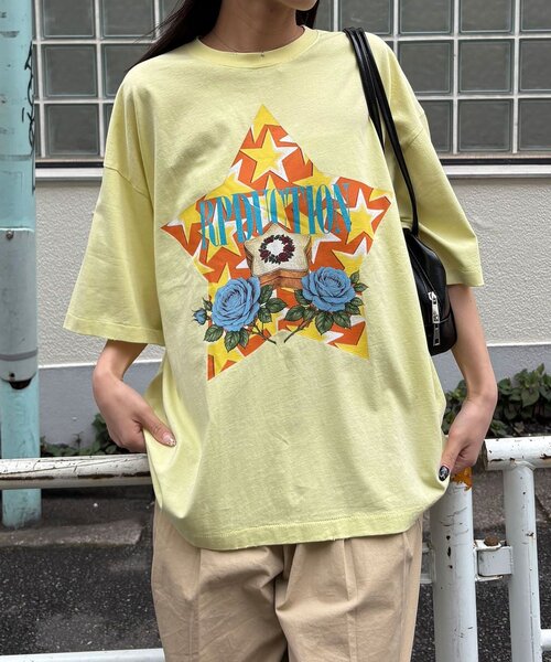 RePRODUCTION LABEL(リプロダクションレーベル)の「【RePRODUCTION LABEL / リプロダクションレーベル】アソートヴィンテージフェードTEE(Tシャツ/カットソー・レディース・カーキ/ブラック系その他2/ローズ/ブラック系その他3/シルバー/オフホワイト/グレー/チャコールグレー/ブルー/レモンイエロー/イエロー/ダークブルー/レッド/ピンク/ブラック/ネイビー/ブルー系その他/ブラック系その他・FREE/X-SMALL)」の21枚目の写真