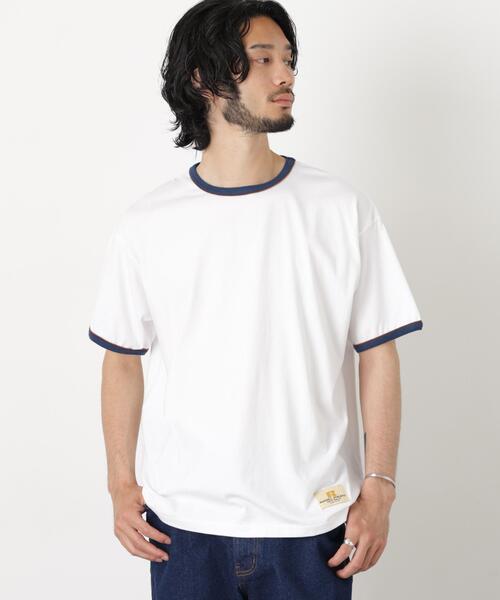 Russell Athletic(ラッセルアスレティック)の「RUSSELL ATHLETIC/別注 RUSSELL ATHLETIC 製品染め TEE(Tシャツ/カットソー・メンズ・クリーム/オフホワイト/ブルー・S/L/M)」の2枚目の写真