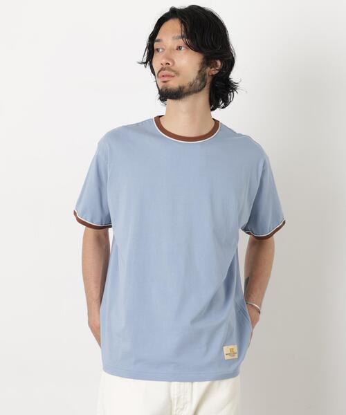 Russell Athletic(ラッセルアスレティック)の「RUSSELL ATHLETIC/別注 RUSSELL ATHLETIC 製品染め TEE(Tシャツ/カットソー・メンズ・クリーム/オフホワイト/ブルー・S/L/M)」の3枚目の写真