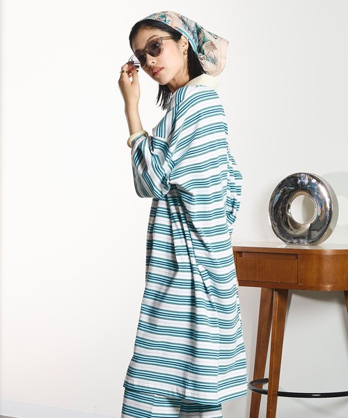 HANGTEN(ハンテン)の「(HANG TEN x TONY x GENE HEAVENS)POLO MINI DRESS(ワンピース・レディース・ブラック/ブルー/ホワイト・ONE SIZE)」の5枚目の写真
