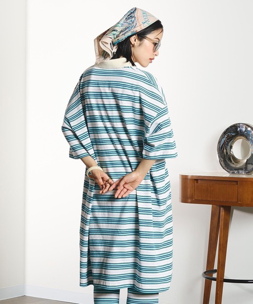HANGTEN(ハンテン)の「(HANG TEN x TONY x GENE HEAVENS)POLO MINI DRESS(ワンピース・レディース・ブラック/ブルー/ホワイト・ONE SIZE)」の6枚目の写真