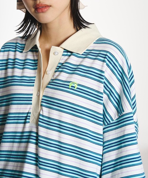HANGTEN(ハンテン)の「(HANG TEN x TONY x GENE HEAVENS)POLO MINI DRESS(ワンピース・レディース・ブラック/ブルー/ホワイト・ONE SIZE)」の10枚目の写真