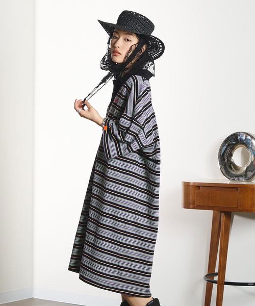 HANGTEN(ハンテン)の「(HANG TEN x TONY x GENE HEAVENS)POLO MINI DRESS(ワンピース・レディース・ブラック/ブルー/ホワイト・ONE SIZE)」の13枚目の写真