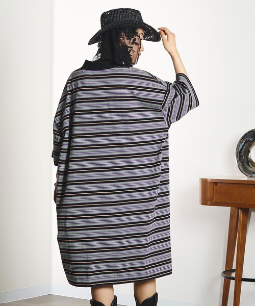 HANGTEN(ハンテン)の「(HANG TEN x TONY x GENE HEAVENS)POLO MINI DRESS(ワンピース・レディース・ブラック/ブルー/ホワイト・ONE SIZE)」の14枚目の写真