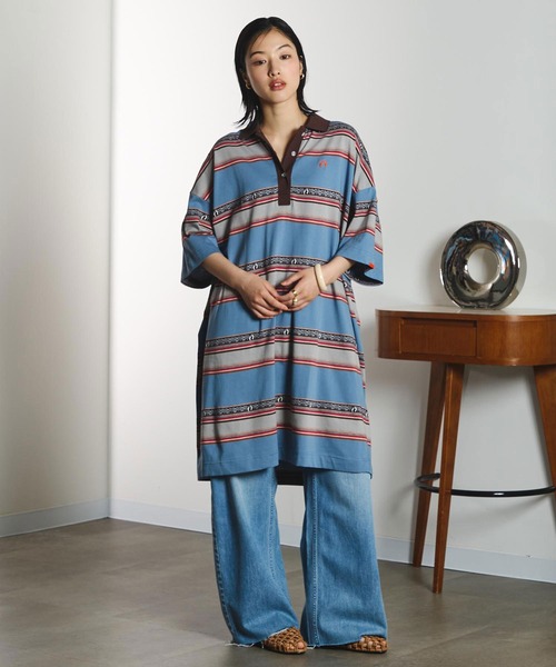 HANGTEN(ハンテン)の「(HANG TEN x TONY x GENE HEAVENS)POLO MINI DRESS(ワンピース・レディース・ブラック/ブルー/ホワイト・ONE SIZE)」の22枚目の写真